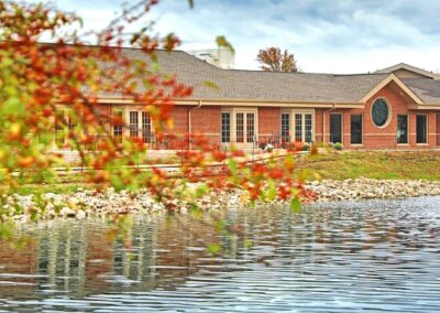 Lightways Joliet inpatient care facility exterior pond