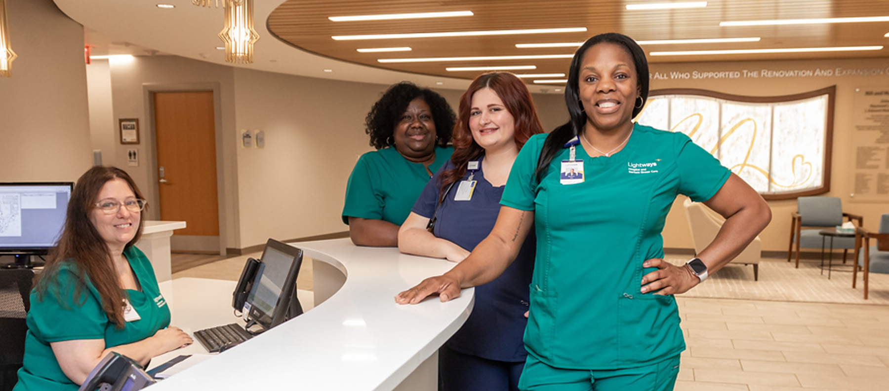 Lightways nurses at nursing station