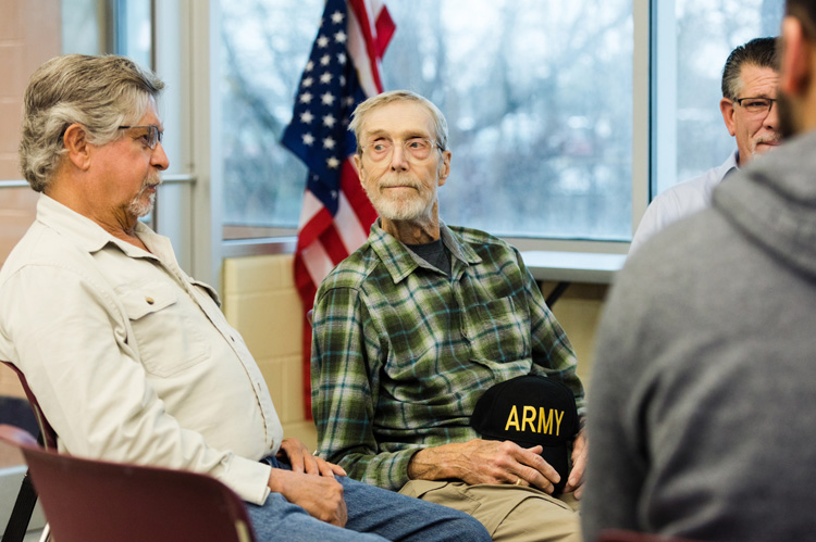 Lightways Veteran Volunteers at meeting